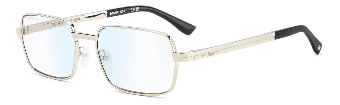 Gafas graduadas dsquared2 d2 0192/bb 3yg g6 dorado oval masculino talla 58mm - Vista principal