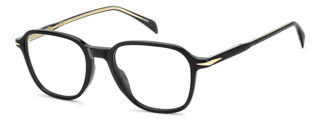 Briller david beckham db 1250 807 negro rectangular masculino størrelse 51mm - Hovedvisning