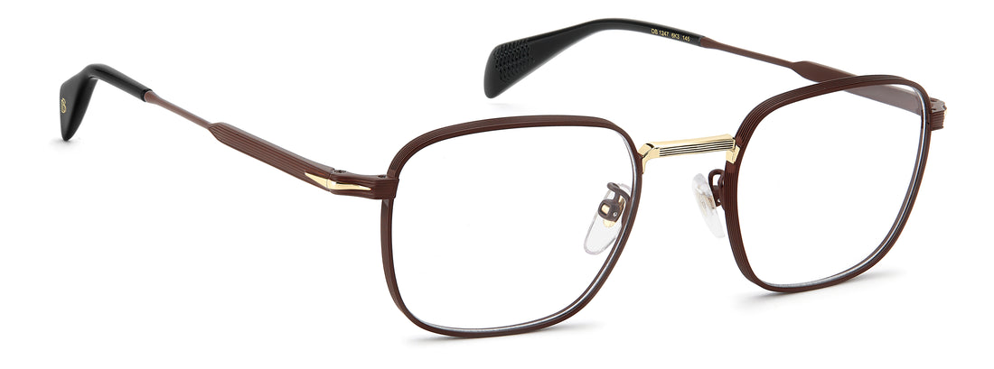 Briller david beckham db 1247 6k3 burdeos rectangular masculino størrelse 51mm - Detaljeret visning