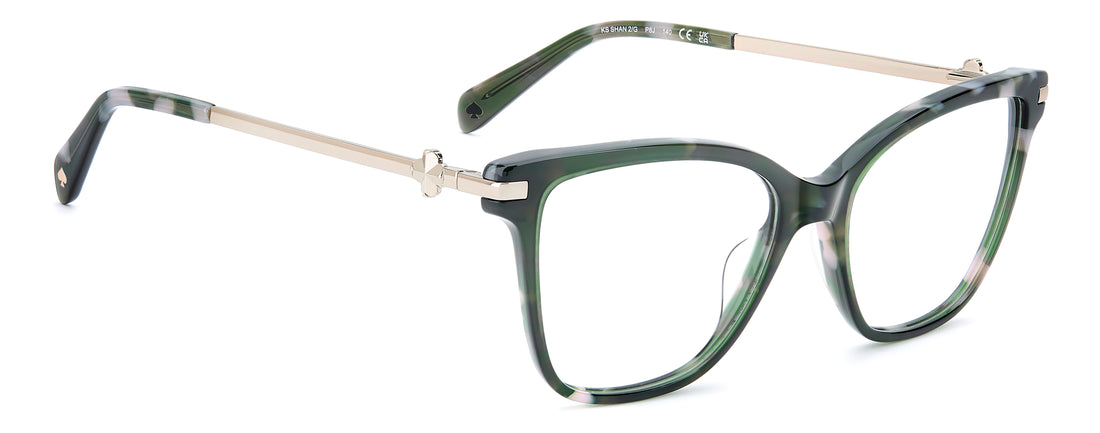 Occhiali da vista kate spade ks shan 2/g p8j verde square femenino taglia 54mm - Vista dettagliata