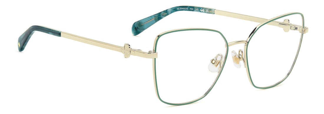 Gafas graduadas kate spade ks zenia 2/g pef dorado square femenino talla 53mm - Vista de detalle