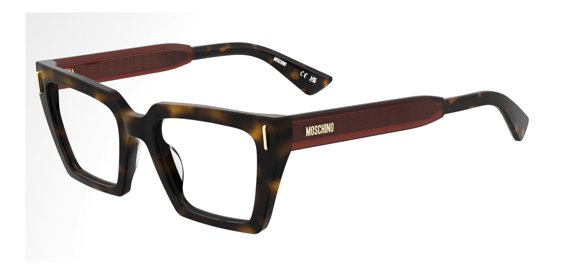 Glasögon moschino mos666 9n4 havana rectangular femenino storlek 51mm - Huvudvy