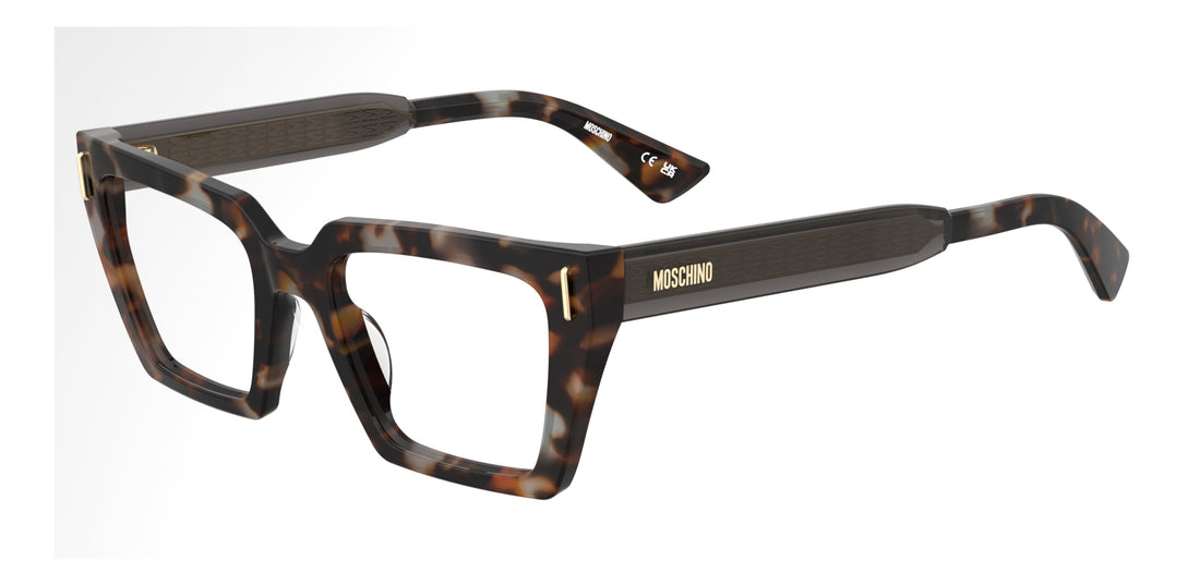 Glasögon moschino mos666 ab8 havana rectangular femenino storlek 51mm - Huvudvy