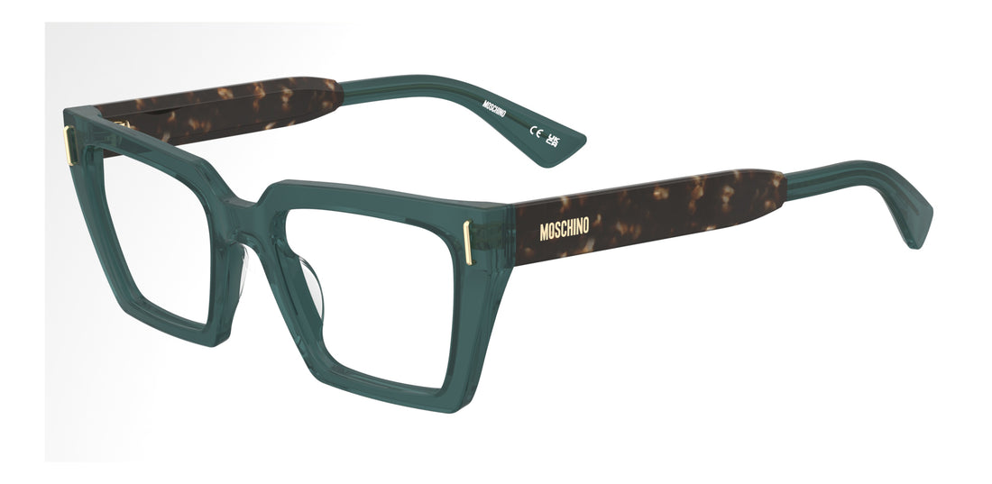 Glasögon moschino mos666 cvt verde rectangular femenino storlek 51mm - Huvudvy