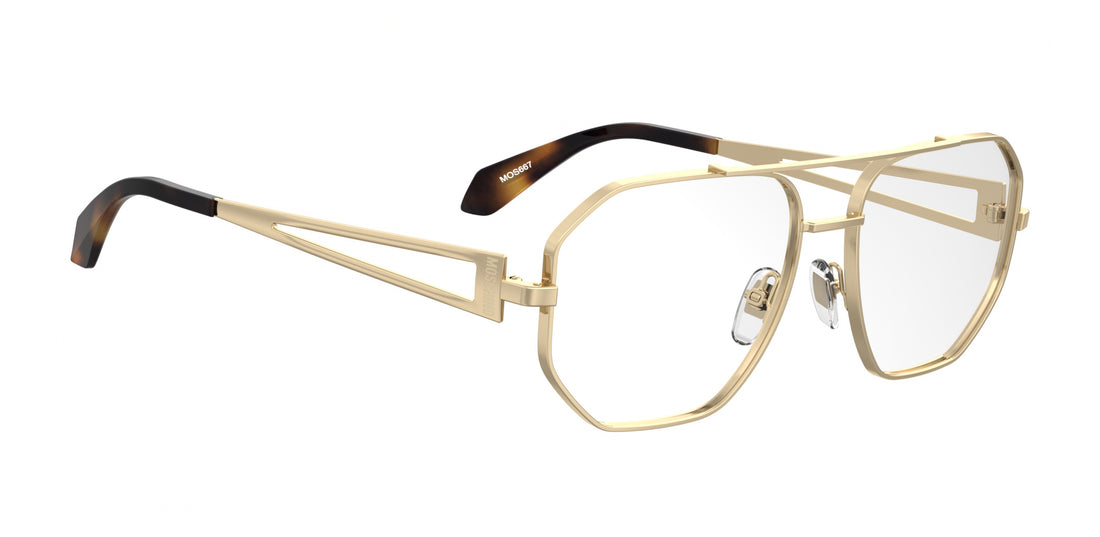 Glasögon moschino mos667 000 dorado navigator unisex storlek 57mm - Detaljvy