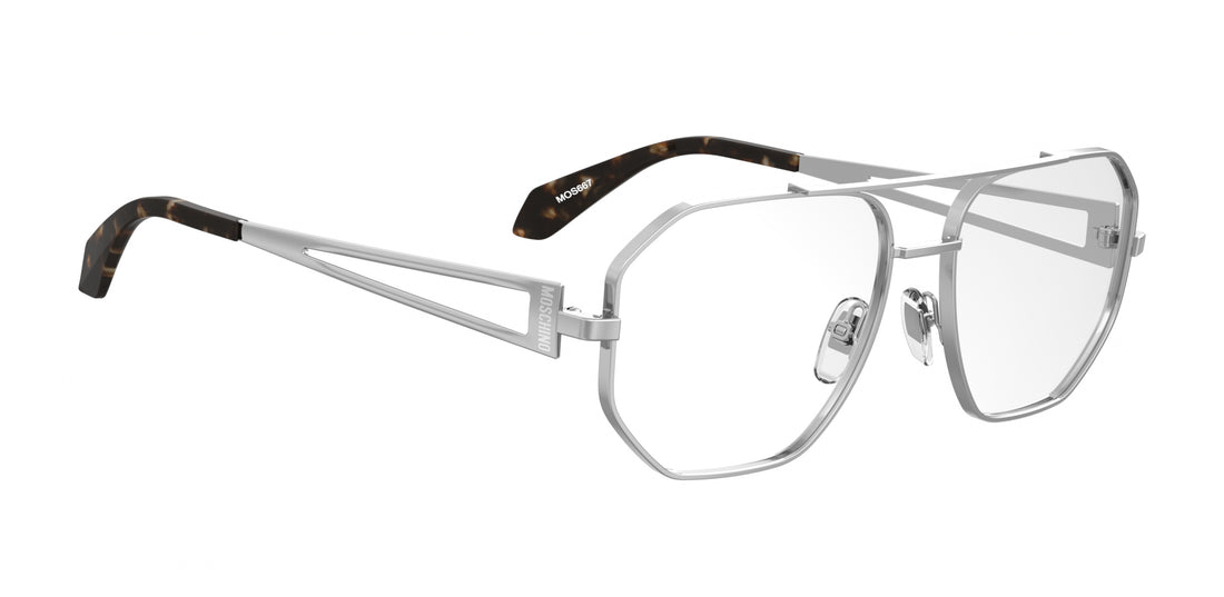 Glasögon moschino mos667 010 plateado navigator unisex storlek 57mm - Detaljvy