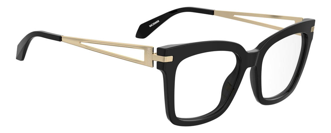 Glasögon moschino mos668 807 negro rectangular femenino storlek 52mm - Detaljvy