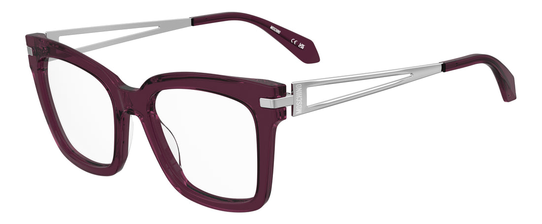 Glasögon moschino mos668 b3v violeta rectangular femenino storlek 52mm - Huvudvy