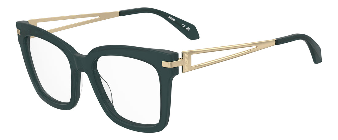 Glasögon moschino mos668 zi9 verde rectangular femenino storlek 52mm - Huvudvy