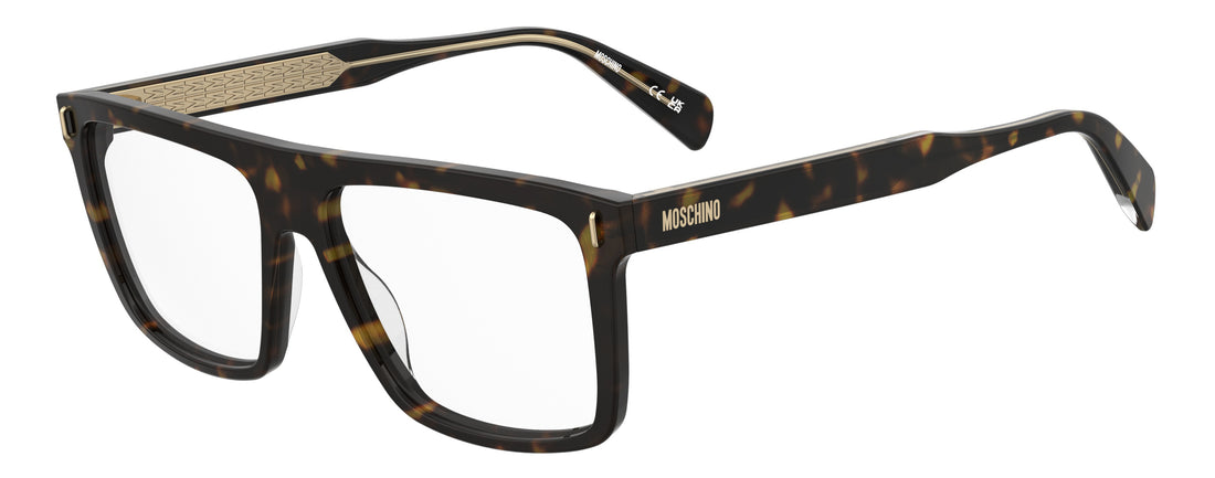 Glasögon moschino mos669 086 havana rectangular masculino storlek 56mm - Huvudvy