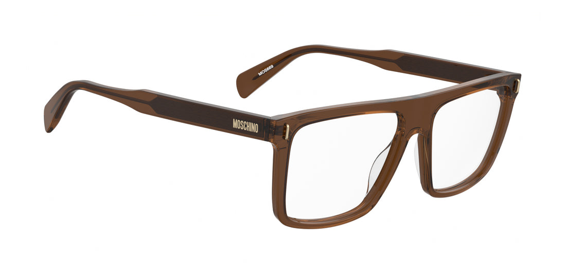Glasögon moschino mos669 09q marron rectangular masculino storlek 56mm - Detaljvy