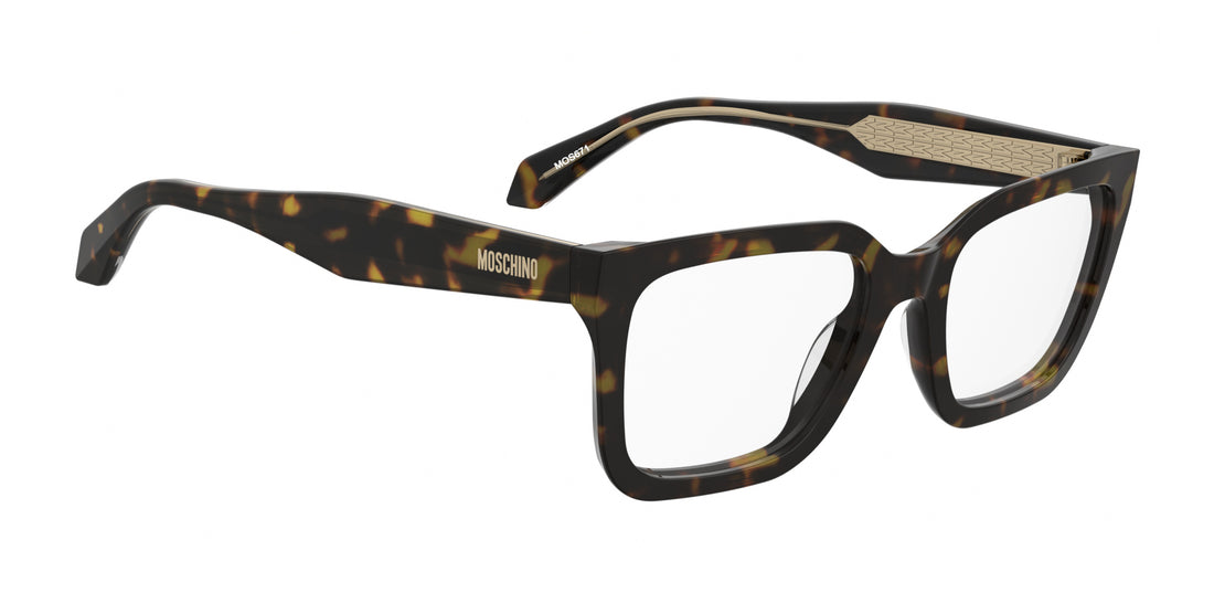 Glasögon moschino mos671 086 havana rectangular femenino storlek 52mm - Detaljvy
