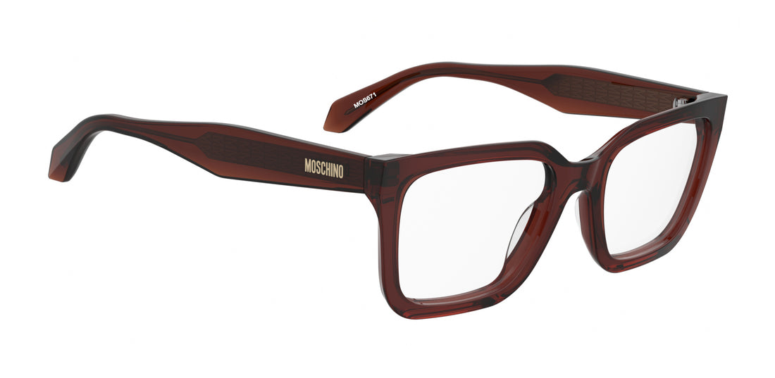 Glasögon moschino mos671 09q marron rectangular femenino storlek 52mm - Detaljvy