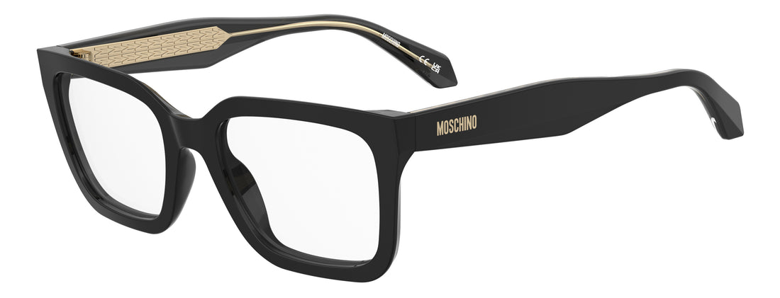 Glasögon moschino mos671 807 negro rectangular femenino storlek 52mm - Huvudvy
