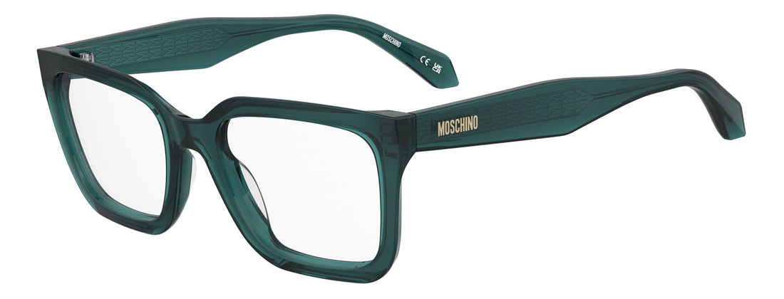 Glasögon moschino mos671 zi9 verde rectangular femenino storlek 52mm - Huvudvy