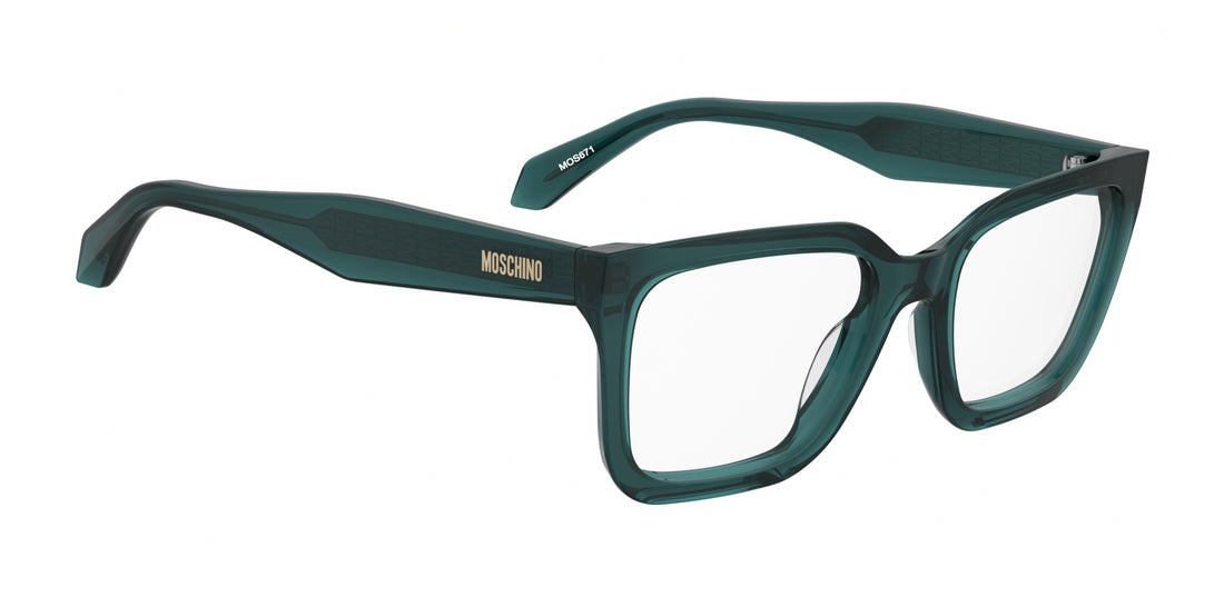 Glasögon moschino mos671 zi9 verde rectangular femenino storlek 52mm - Detaljvy