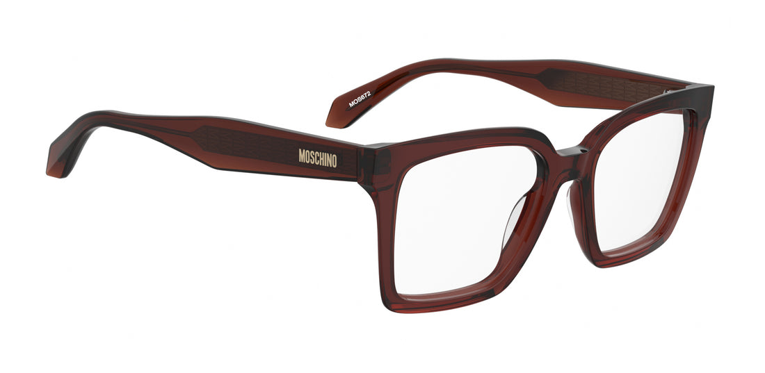 Glasögon moschino mos672 09q marron rectangular femenino storlek 52mm - Detaljvy
