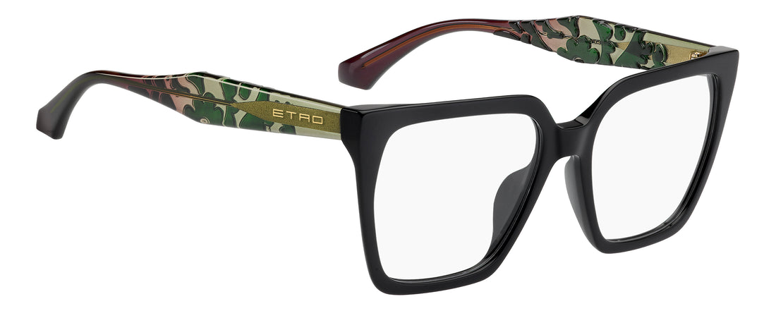 Briller etro 0150/g 7zj negro square femenino størrelse 53mm - Detaljeret visning