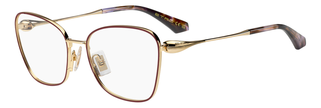 Briller etro 0154 6k3 burdeos rectangular femenino størrelse 56mm - Hovedvisning