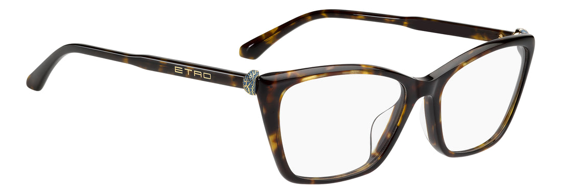 Briller etro 0161/g 086 havana rectangular femenino størrelse 55mm - Detaljeret visning