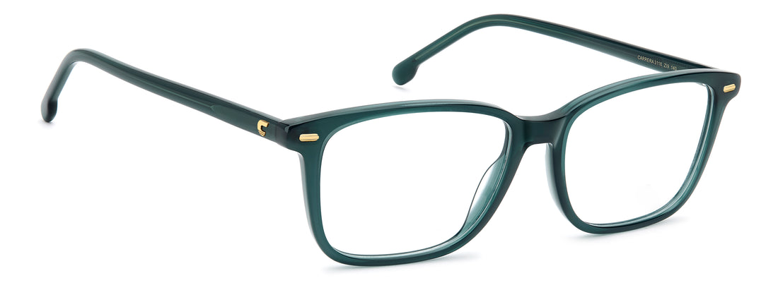 Briller carrera 3118 zi9 verde rectangular femenino størrelse 54mm - Detaljeret visning