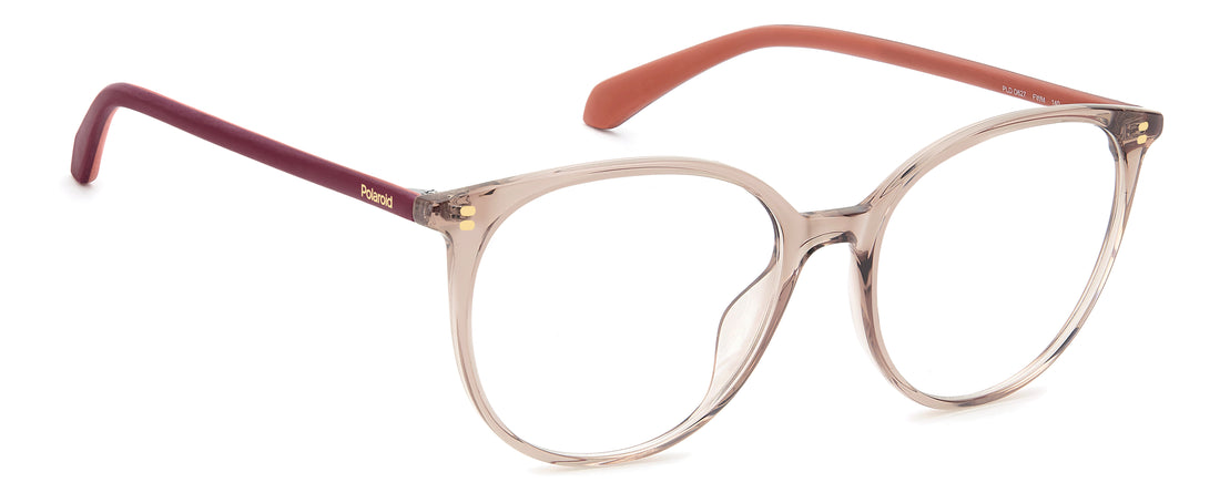 Occhiali da vista polaroid pld d627 fwm beige round femenino taglia 54mm - Vista dettagliata