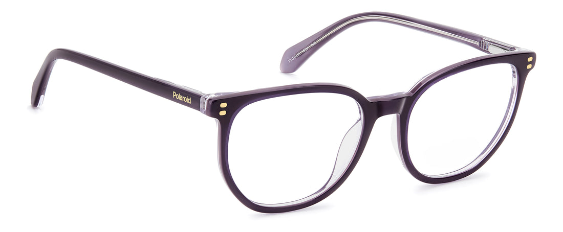 Occhiali da vista polaroid pld d633 b3v violeta cat eye femenino taglia 52mm - Vista dettagliata