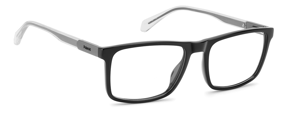 Occhiali da vista polaroid pld d636 807 negro rectangular masculino taglia 55mm - Vista dettagliata