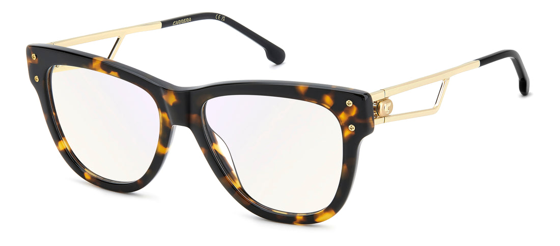 Briller carrera 3106 086 13 havana rectangular femenino størrelse 53mm - Hovedvisning