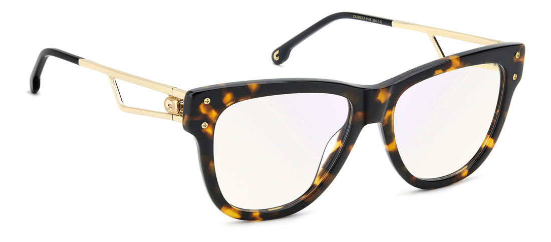 Briller carrera 3106 086 13 havana rectangular femenino størrelse 53mm - Detaljeret visning
