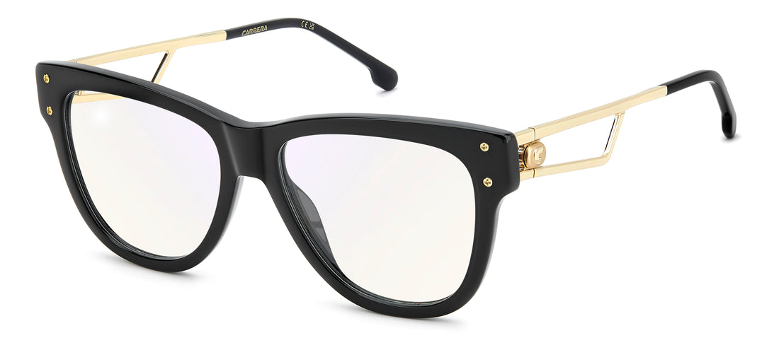 Briller carrera 3106 807 13 negro rectangular femenino størrelse 53mm - Hovedvisning