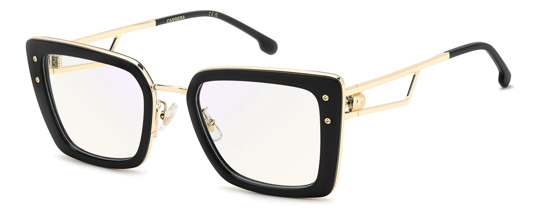 Briller carrera 3105 807 13 negro rectangular femenino størrelse 52mm - Hovedvisning