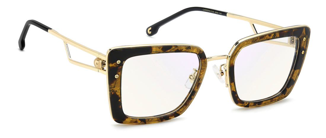 Briller carrera 3105 wr9 13 marron rectangular femenino størrelse 52mm - Detaljeret visning