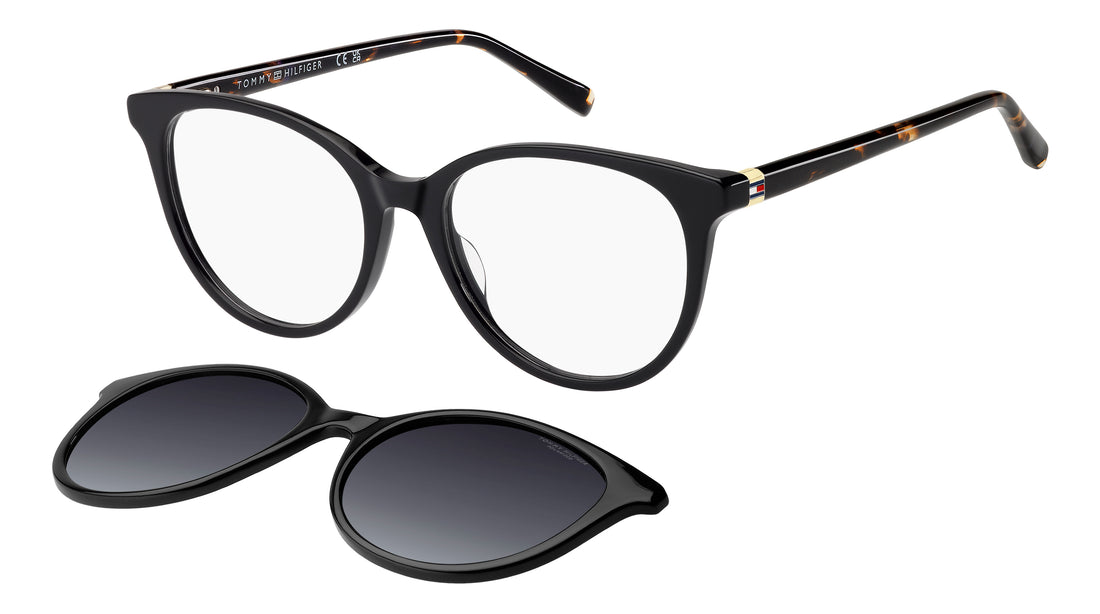 Solbriller tommy hilfiger th 2395/c wr7 z7 negro cat eye femenino størrelse 52mm - Hovedvisning