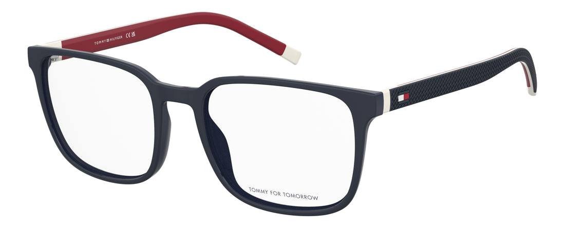 Prescription glasses tommy hilfiger th 2380 pjp azul rectangular masculino size 56mm - Main view
