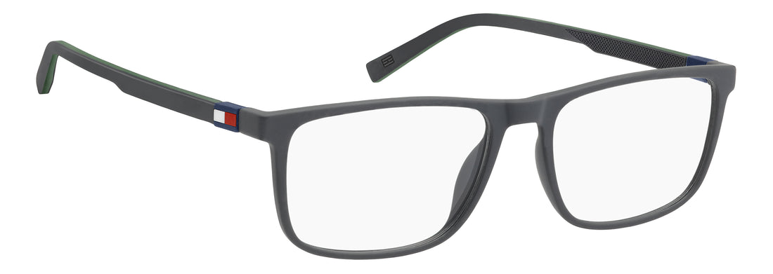 Prescription glasses tommy hilfiger th 2382 kb7 gris rectangular masculino size 55mm - Detailed view
