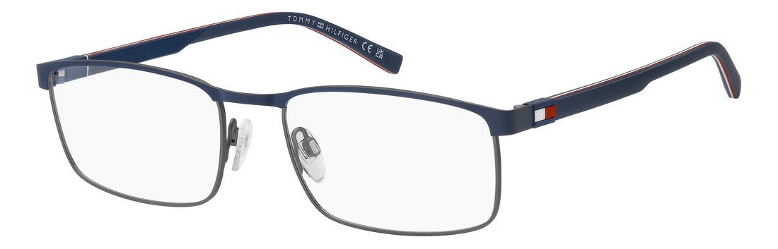 Prescription glasses tommy hilfiger th 2381 ku0 azul rectangular masculino size 57mm - Main view