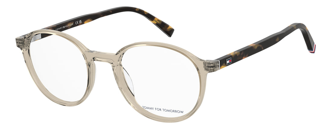 Prescription glasses tommy hilfiger th 2392 09q marron rectangular masculino size 51mm - Main view