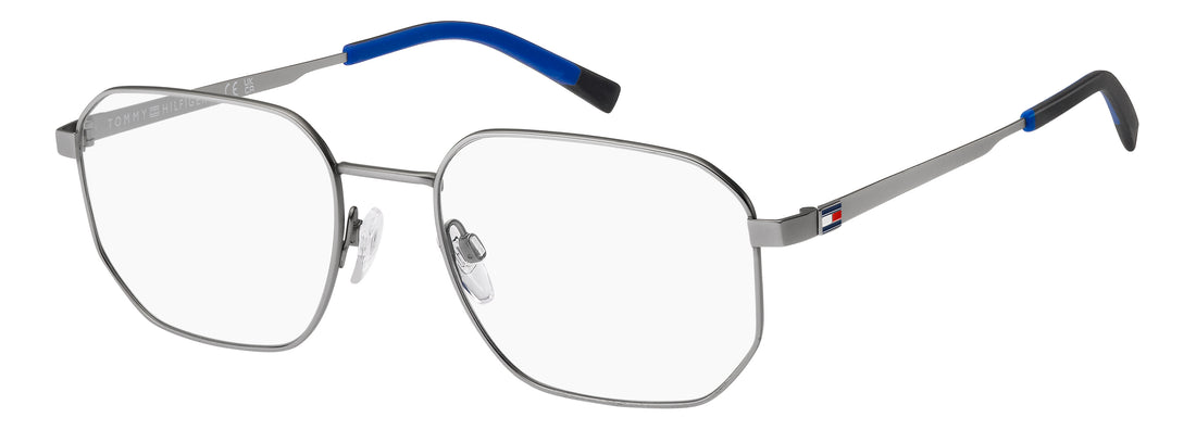 Prescription glasses tommy hilfiger th 2387 r81 plateado rectangular masculino size 54mm - Main view