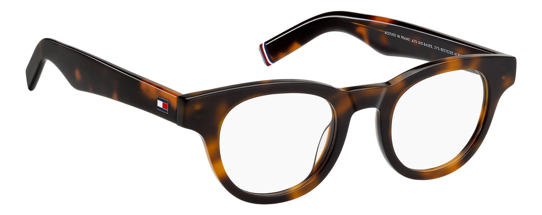 Prescription glasses tommy hilfiger thmrhilfiger/01 05l havana rectangular masculino size 45mm - Detailed view