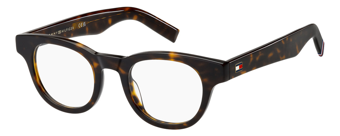 Prescription glasses tommy hilfiger thmrhilfiger/01 086 havana rectangular masculino size 45mm - Main view