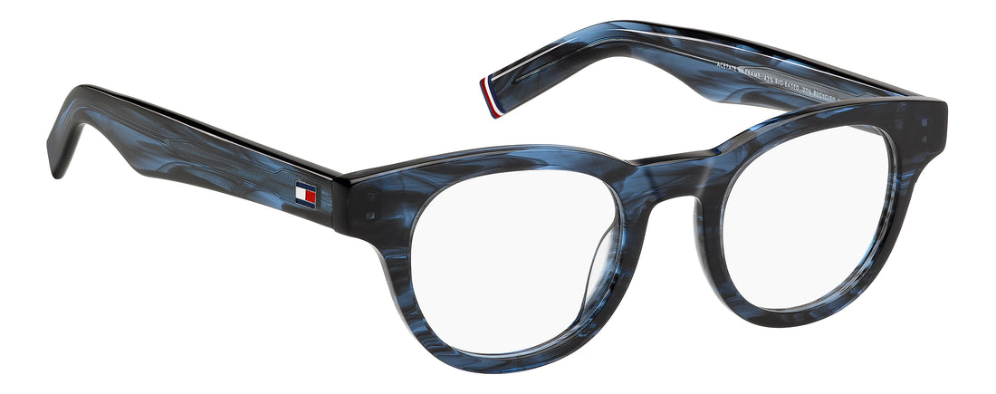 Prescription glasses tommy hilfiger thmrhilfiger/01 38i azul rectangular masculino size 45mm - Detailed view
