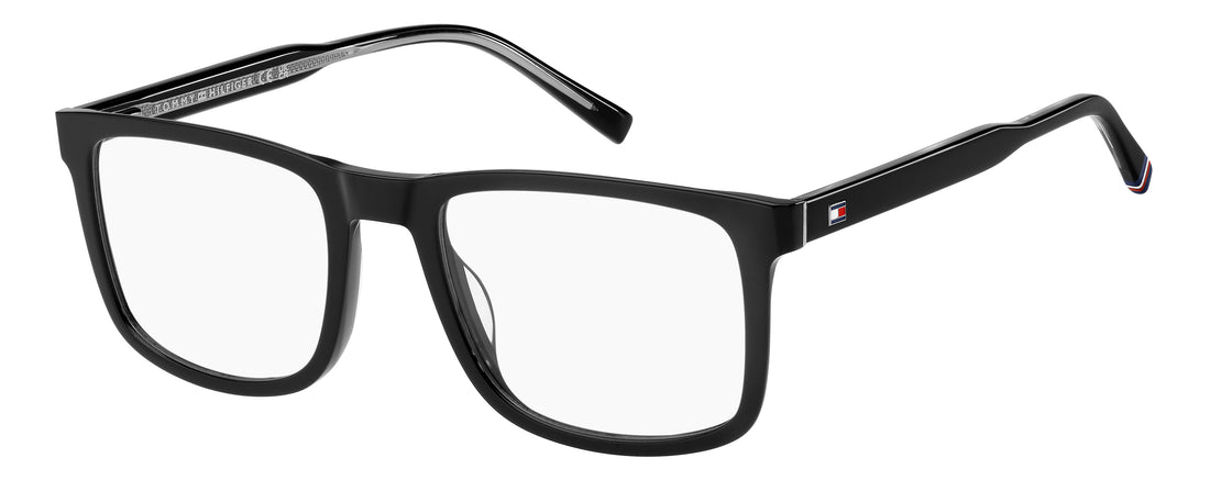 Prescription glasses tommy hilfiger th 2393 807 negro rectangular masculino size 53mm - Main view