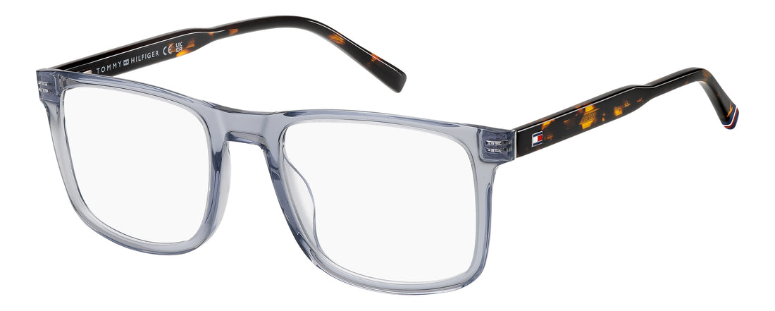 Prescription glasses tommy hilfiger th 2393 mvu azul rectangular masculino size 53mm - Main view