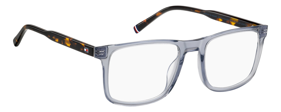 Prescription glasses tommy hilfiger th 2393 mvu azul rectangular masculino size 53mm - Detailed view