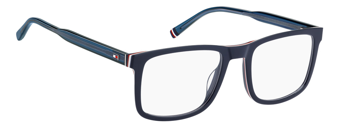 Prescription glasses tommy hilfiger th 2393 pjp azul rectangular masculino size 53mm - Detailed view