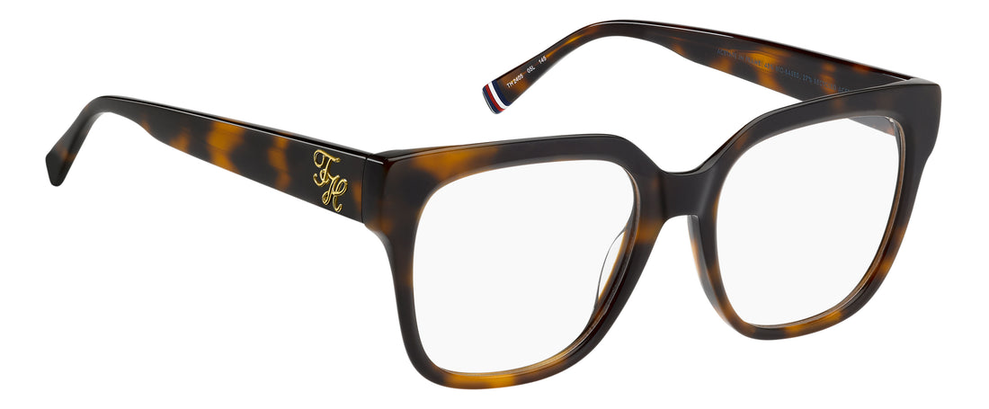 Prescription glasses tommy hilfiger th 2405 05l havana square femenino size 52mm - Detailed view