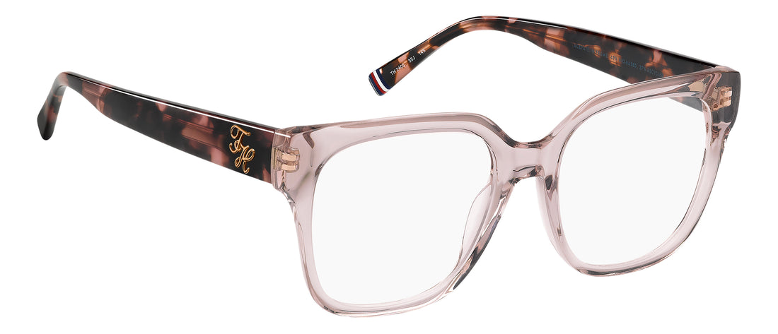 Prescription glasses tommy hilfiger th 2405 35j rosa square femenino size 52mm - Detailed view