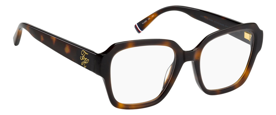 Okulary korekcyjne tommy hilfiger th 2406 05l havana square femenino rozmiar 51mm - Widok szczegółowy