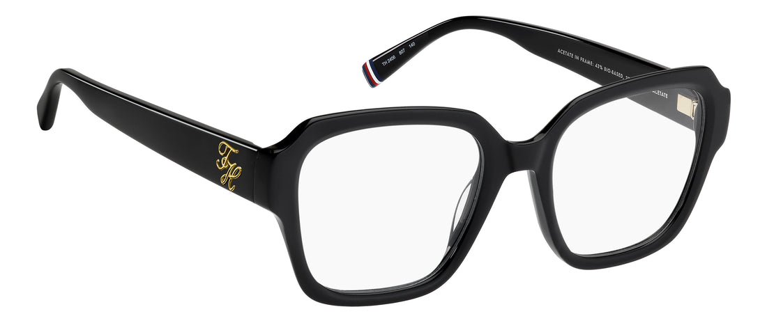 Okulary korekcyjne tommy hilfiger th 2406 807 negro square femenino rozmiar 51mm - Widok szczegółowy